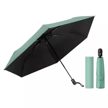 складной зонт от солнца с защитой от УФ-лучей, автоматическим открытием и ветрозащитой, компактный, подходит как для мужчин, так и для солнца, модель зеленого цвета, 6 спиц, защита 99%, закрытие, зелёный