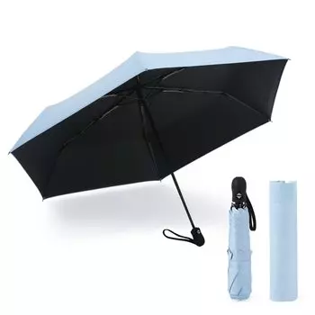Складной зонт от УФ-излучения, международное тестирование Складной автоматический складной УФ-зонт для солнечной и дождливой погоды, удобный для [контролируемого дерматологом] Зонтик, синий