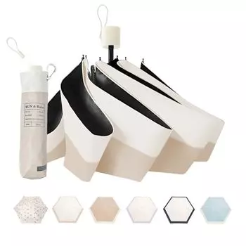 Складной зонт полностью затемняющий складной зонт x чехол с крючком зонтик от солнца и ветра водный складной зонт с УФ-фильтром UPF небольшой чехол для хранения УФ