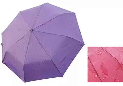 Складной зонт с рисунком в виде кошки, который будет выделяться, когда намокнет под дождем. (красный)