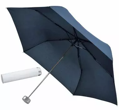 Складной зонт с ручным управлением, длина 50 см, водонепроницаемый тонкий чехол для бутылки, в комплекте белый x темно-синий TS-1286-044