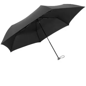 Складной зонт, складной, супер водный, обычный, легкий, чехол для зонта, черный [6 спиц/ультра легкий] Зонт, водоотталкивающий, складной, прочный, чёрный