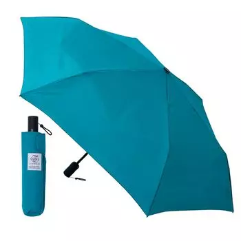 Складной зонт urawaza складывается за 3 секунды, эффект памяти формы Urawaza, стабильная форма, простой, автоматический, одним нажатием, водоотталкивающий, устойчивый к пятнам зонт с защитой от ультрафиолета бирюзовый синий