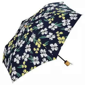 Складной зонт World Party Parasol темно-синий 50 см, сумка для зонта в комплекте Flower Mini NV (ВПК.) Женщины 801-855 тёмно-синий