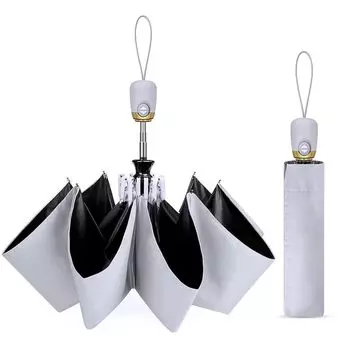 Складной зонт-зонт [Более 99,9% защиты от ультрафиолета] Защита от света и тепла] Автоматическое открытие/закрытие складного зонта от ультрафиолета одним нажатием