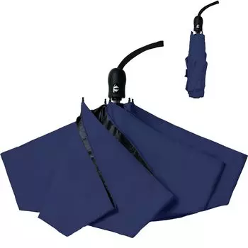 Складной зонт-зонтик с защитой от ультрафиолета 100, сертифицированный уровень блокировки света и уровень защиты от ультрафиолета x автоматический с учетом безопасности x подходит для обоих тёмно-синий