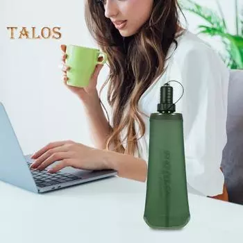 Складные бутылки для воды 250/500 мл, сумка для воды из ТПУ, складная фляга без BPA для бега, пешего туризма, велоспорта, скалолазания 250ml зелёный