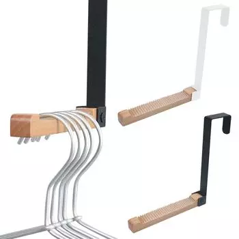 Складные деревянные крючки над дверью. Деревянные складные крючки для одежды, крючки над дверью для подвешивания полотенец, одежды, венков и сумок. One Size чёрный