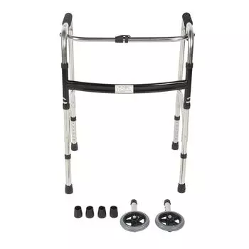 Складные ходунки для пожилых людей 6 с регулировкой высоты из нержавеющей стали для пожилых людей с колесами