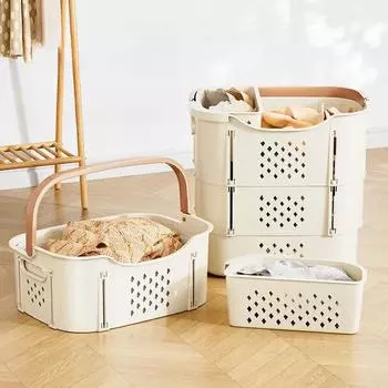 Складные корзины для хранения грязной одежды. Бытовая корзина для белья большой вместимости. Полая конструкция. Классификация корзин для белья.