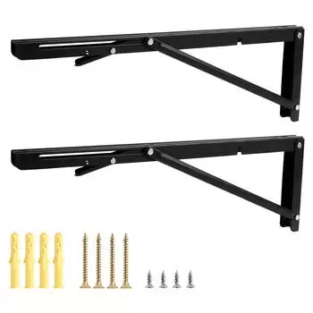 Складные кронштейны для полок - прочный металлический складной кронштейн для полки для стола, настенный шарнир для полки, экономия места, сделай сам B 16INCH