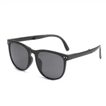 Складные круглые солнцезащитные очки, женские дизайнерские винтажные маленькие солнцезащитные очки, женские солнцезащитные очки в корейском стиле, очки легко носить с собой