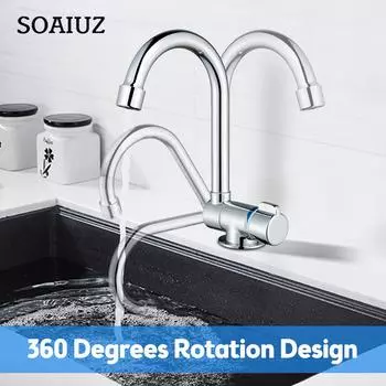 Складные кухонные смесители, польский хромированный смеситель для раковины с одной ручкой и шлангами подачи воды 360 серебряный