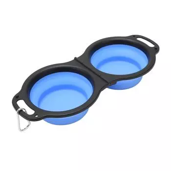 Складные миски для собак 2 в 1, утолщенные, без запаха, переносные, складные, для корма для кошек, миски для воды с