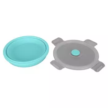 Складные миски для собак из пищевого силикона, большая портативная миска для собак для прогулок на свежем воздухе зелёный