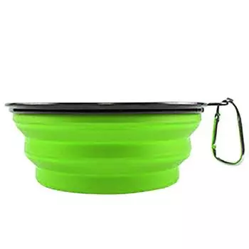 Складные миски для собак, силиконовые портативные дорожные миски для воды и еды с карабином для путешествий, пеших прогулок, прогулок