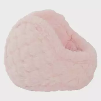 Складные наушники из кроличьего меха в клетку в ананасовую клетку для женщин - уютный аксессуар на осень/зиму Gradient Plush, One size красный