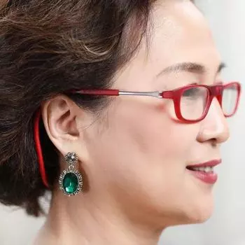 Складные очки для чтения из HD-смолы с магнитной оправой против усталости 400 degrees коричневый