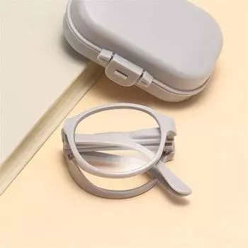 Складные очки для чтения с футляром для очков Портативные легкие очки для дальнозоркости Прочность 1,0x ~ 4,0x Oculos 0