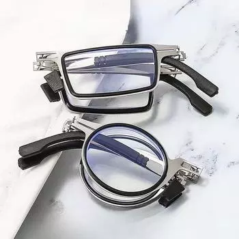 Складные очки для чтения с прозрачными линзами, круглые, квадратные, в круглой оправе, очки для пресбиопии, портативные сверхлегкие очки с футлярами 1