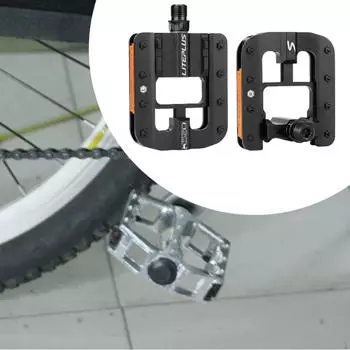 Складные педали для велосипеда для взрослых - улучшенное велосипедное снаряжение чёрный