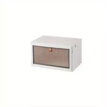 Складные пластиковые шкафчики для хранения на колесах в современном стиле, пылезащитные коробки для обуви из полипропилена с магнитной присоской, напольное крепление, органайзер для спальни One Layer белый