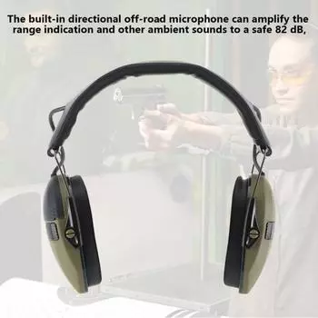 Складные противошумные наушники, звукоизоляционные наушники для стрельбы, защита для ушей, электронная стрельба зелёный