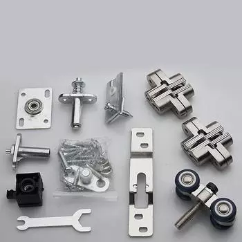 Складные раздвижные двери из цинкового сплава, ролики 70 кг, для спальни, конференц-зала, деревянные двери, подвесные колеса, складные крестообразные петли для мебели 22mm