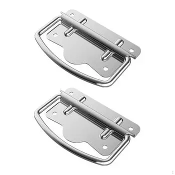 Складные ручки, 2 шт., подъемные кольца для шкафа, фурнитура для рукояток, аксессуары для инструментов, металлические складные 8cmx5.5cm