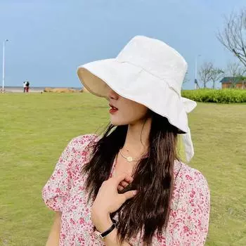 Складные рыболовные шапки с леопардовым принтом, панамы с бабочками для женщин, летние солнцезащитные шляпы с большим карнизом Gorras 56-58cm белый