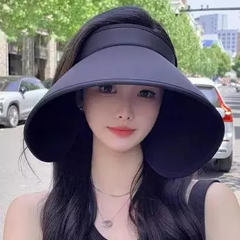 Складные шляпы от солнца, женская летняя шляпа с козырьками, пустой цилиндр с широкими полями, пляжные шляпы, пляжные защитные кепки для женщин серый