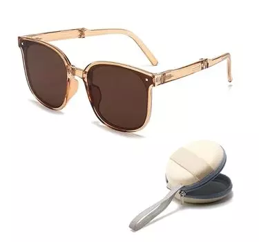 Складные солнцезащитные очки с защитой от ультрафиолета, мужские и женские солнцезащитные очки с чехлом