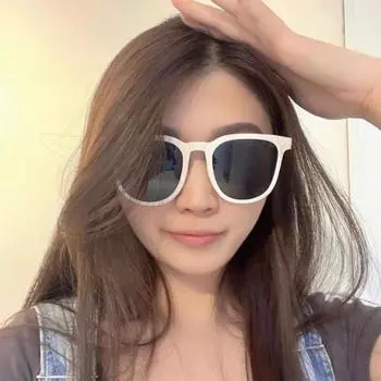 Складные солнцезащитные очки Складные поляризованные солнцезащитные очки для мужчин и женщин Защита от ультрафиолета Теневые солнцезащитные очки для путешествий Кемпинга Спорта на открытом воздухе белый