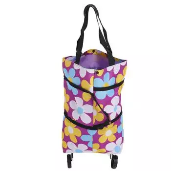 Складные сумки на колесиках, складная сумка для покупок, холщовая многофункциональная сумка для продуктов с колесиками для