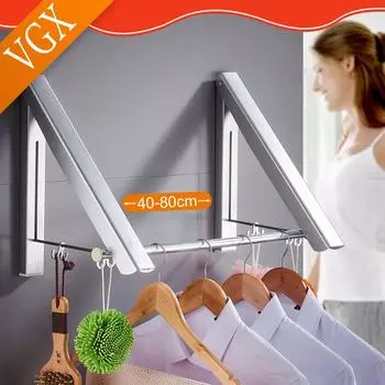 Складные сушилки для одежды VGX, настенная вешалка без отверстий, для улицы, балкона, невидимые вешалки, бельевая веревка для белья в помещении