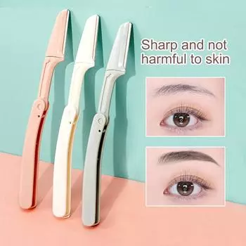 Складные триммеры для бровей, безопасны для новичков, складной триммер для бровей GECOMO, триммер для бровей для женщин