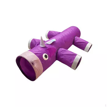 Складные туннели для кошек с 6 смотровыми отверстиями Интерактивная игрушечная кровать Удобные складные туннели для домашних животных Игра