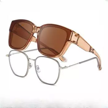 Складные усовершенствованные солнцезащитные очки для женщин за рулем, поляризационные мужские солнцезащитные очки для близорукости в Европе и США.