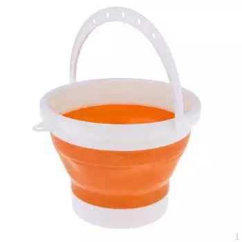 Складные ведра объемом 1,5 л, 5 л, складная круглая ванна, портативное ведро для воды для рыбалки 5L синий