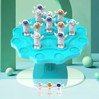 Складывающаяся игрушка-балансир «Астронавт-лягушка», развивающая игра для взаимодействия родителей и детей, для детей blue with 24pcs Astronaut