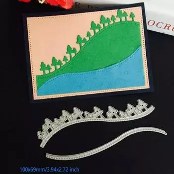 Склон холма лес кружева трафареты металлический трафарет DIY Скрапбукинг альбом бумажная карта тиснение ремесленный декор искусство высечка гора