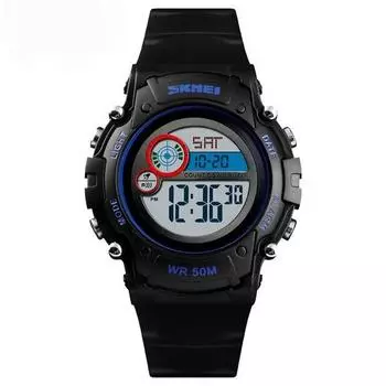 SKM Fashion Color LED Light 50m Водонепроницаемые унисекс Модные студенческие электронные уретановые наручные часы