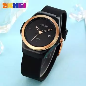 SKME Moment Beauty I Модные повседневные силиконовые студенческие часы для женщин, элегантный простой прозрачный корпус с женскими кварцевыми часами