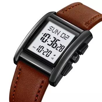 SKMEI 30 метров водонепроницаемые многофункциональные светящиеся электронные часы с двойным отображением времени и будильником Steel серебряный