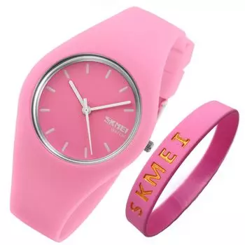 SKMEI Arm High School розовые часы для женщин женские часы, водонепроницаемые, спортивные, силиконовые, милые, студенческие, простые, часы, женские часы, модные,