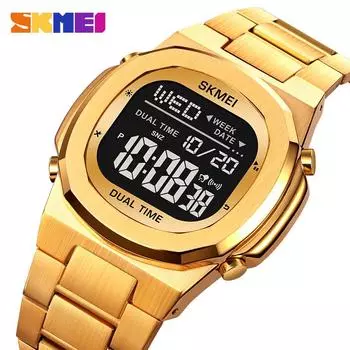 Skmei Подсветка дисплея Цифровые часы обратного отсчета Мужские водонепроницаемые электронные секундомеры Наручные часы Будильник Дата Часы reloj hombre