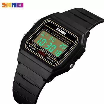 SKMEI часы для пары модный циферблат спортивные водонепроницаемые светодиодный дисплей дата неделя цифровые повседневные наручные часы белый