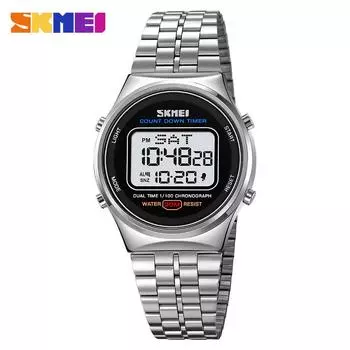 SKMEI модные японские цифровые часы с обратным отсчетом для мужчин и женщин, часы с подсветкой, хронографом, водонепроницаемые наручные часы