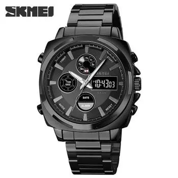Skmei/Moment Beauty Fashion Luminous Multifunction Men s Watch, Горячая Распродажа, Спорт на открытом воздухе, Двойной Дисплей, Электронные Часы Для Мужчин серебряный