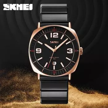 Skmei Moment Beauty Модные Простые Яркие Люминесцентные Мужские Кварцевые Часы, Одинарный Календарь, Бизнес, Водонепроницаемые Мужские Часы